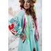 Embroidered Wrap Around Dress "Colouring" Mint